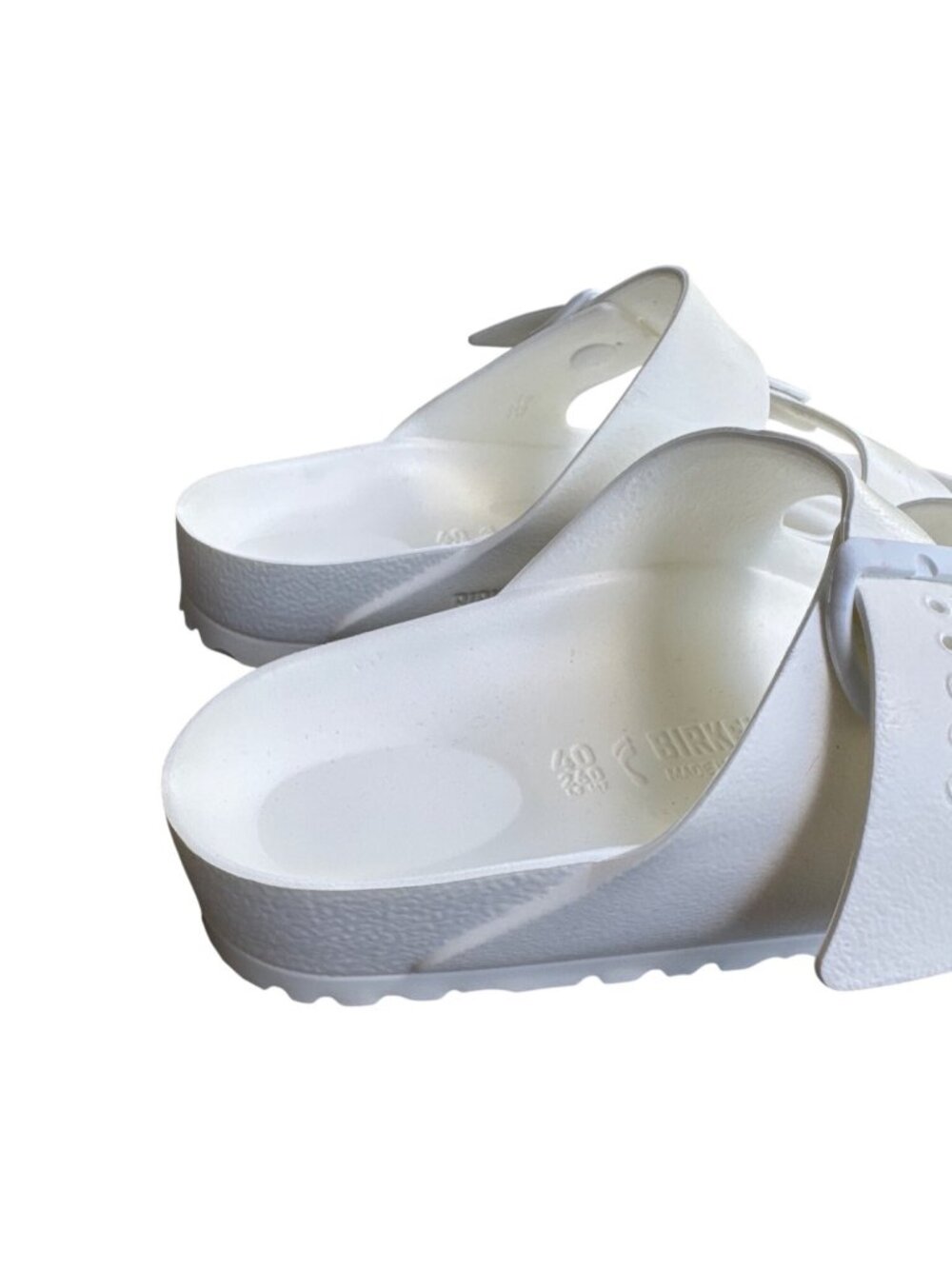 Birkenstock Arizona White Eva Double Strap Sandals Unisex Size EU 40 US W9 M7 - Picture 4 of 12